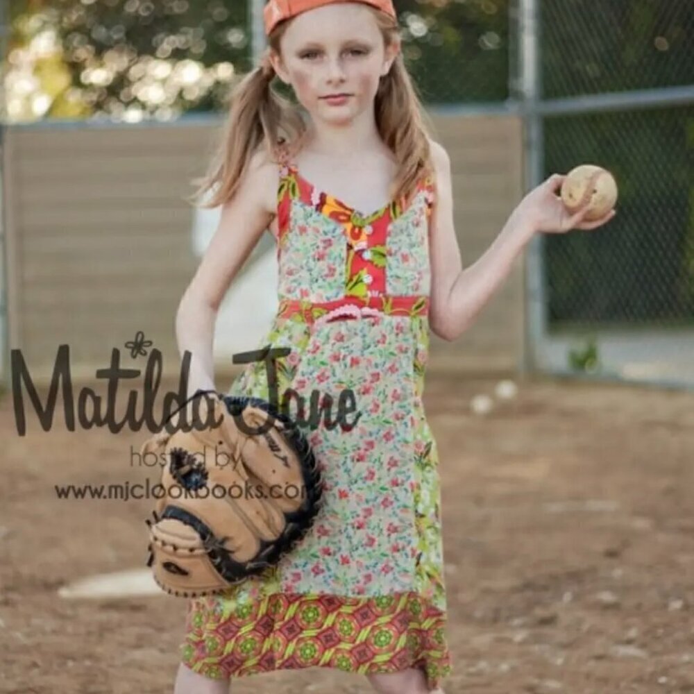 Matilda Jane Floral Pinafore Style Dress Size 6